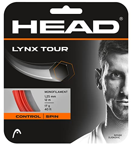 HEAD Unisex-Adult Lynx Tour Tennissaite, Orange, 1.25 mm / 17 g