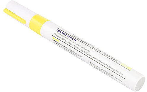 Reparación de Arañazos de Pintura de Coche, Lápiz de Pintura de Neumático de Lápiz de Coche Profesional Impermeable, Bolígrafos de Marca para Coche(Amarillo)