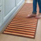 CosìCasa Bambus-Teppich für die Küche, rutschfest, wasserabweisend, leicht zu reinigen und aus nachhaltigen Materialien hergestellt, Bambus-Teppich mit Degrade-Effekt (Braun, 50 x 120 cm)