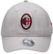 AC Milan Cappello con Visiera, Cappellino Estivo Classico con Logo Ufficiale, Cappellino Uomo o Donna, Unisex, Regolabile, Regolabile, Grigio