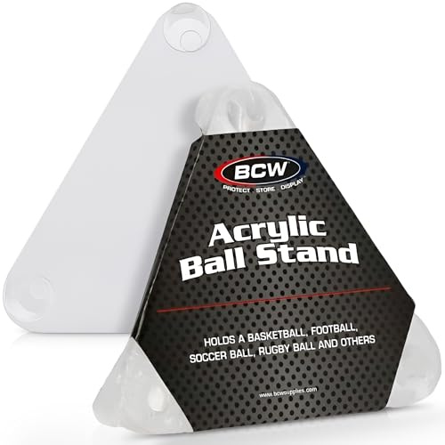 BCW Acrylic Ball Stand, 1 Pack | Anti-Slip Design for Basketball, Football, and Soccer Ball Display