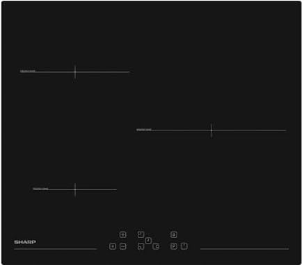 SHARP Plaque induction KH6I31NT0K/ KH6I31NT0I 3 foyers, 3 booster, 7200 w