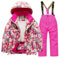 Fulidngzg Softshellanzug Kinder 2 Teilig Skioverall Skianzug Regenoverall Matschanzug Skijacke Overall Schneeanzug Schneehose Softshellhose Ski Anzug Schneeoverall Winterjacke Schwarz Wasserdicht