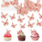 Mariposa Cake Adornos,72 Piezas Adornos Comestibles para Cupcakes,Adornos para Mariposas Magdalenas,Wafer Paper Butterflies Mariposa,para Cumpleaños,Bodas,Fiestas,Cupcakes,Alimentos.