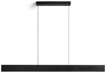 LEDKIA LIGHTING - Lámpara Colgante Lineal LED 120cm | 30W CCT Ajustable | Iluminación Eficiente 2800K-5000K | Diseño Moderno | Fácil Instalación, Negro Seleccionable, Aluminio