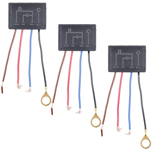3 Stück Tischlampe Touch-Schalter, AC110-230V Touch-Sensor Lichtschalter Elektrische Lichtschalter für Lampen und Leuchten