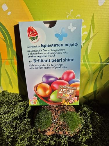 Vesache Metma - Set de pintura brillante de perlas para huevos de Pascua, colorante de huevos de Pascua, pintura de huevos de Pascua
