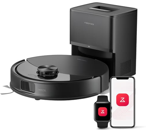 roborock Q10 S5+ Robot Aspirador y Fregasuelo 2 en 1 de 10000 Pa, Doble Sistema Antienredos, Obstacle Avoidance, 7 Weeks Self-Emptying, Navegación PreciSense LiDAR, Control por App, Negro