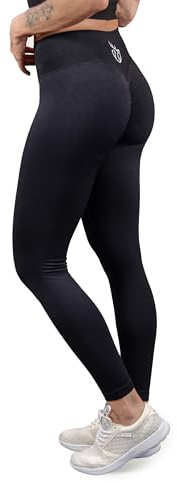 Strammer Max Women Scrunch Leggings| Damen | Highwaist Leggings | Shapewear (DE/NL/SE/PL, Alphanumerisch, L, Regular, Regular, Schwarz)