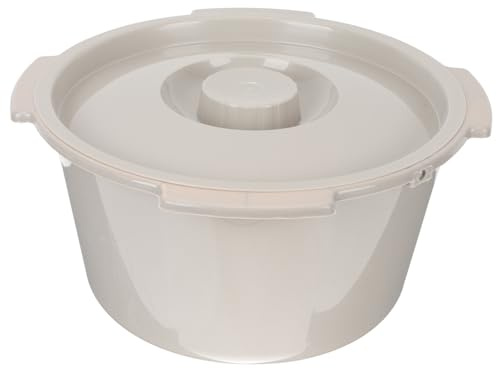 Homoyoyo Balde Orina Plástico con Tapa para Ancianos y Pacientes Cubo Inodoro Resistente y Compacto para Personas Mayores Silla Baño Portátil y Duradera