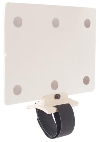 Porta spartiti in legno leggero con bordo laminato e braccio flessibile, pratico supporto per spartiti musicali a braccio