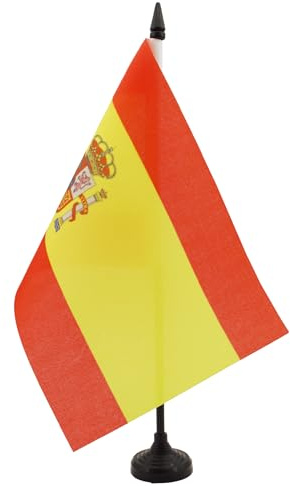 AZ FLAG Spain Table Flag 21x14 cm 100D Polyester Plastic Base