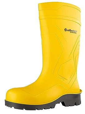 ALBATROS Arbeitsgummistiefel Protector Plus S5 – Hochwertige Arbeitsschuhe für Herren – Wasserdichte Gummistiefel mit Stahlkappe & Durchtrittschutz Gelb Größe 44