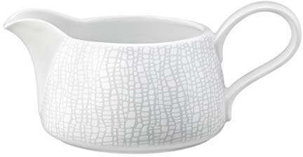 Seltmann Weiden 001.743893 Fashion elegant grey Sauciere 0,60 L, Porzellan, Weiß/Grau