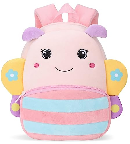 UBORSE Zaini Bambino Carino Scuola Scuola Materna Cartone Animato Animato Zaini Leggero Scuola Scuola Scuola Materna Bagagli per Ragazze Ragazzi, Viola, 24 * 7 * 27cm