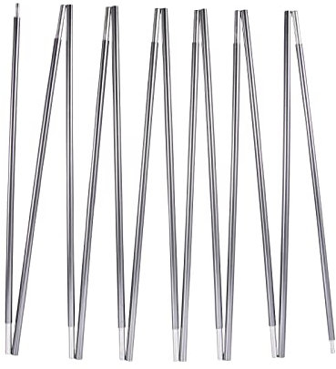 BRILLIANCE4U Tent Poles Replacement Preassembled 20ft 1.3 in, 9.5mm 3/8 T6 Heated Aluminum Alloy Tent Rod, Gray 1 Pole Pack