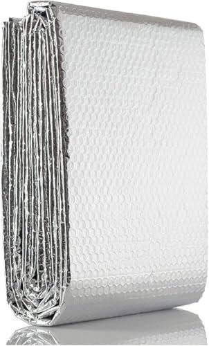 Película de Aislamiento térmico de Barrera de Vapor, película de Aluminio de Doble Cara, a Prueba de Humedad y a Prueba de Sonido (5 m)