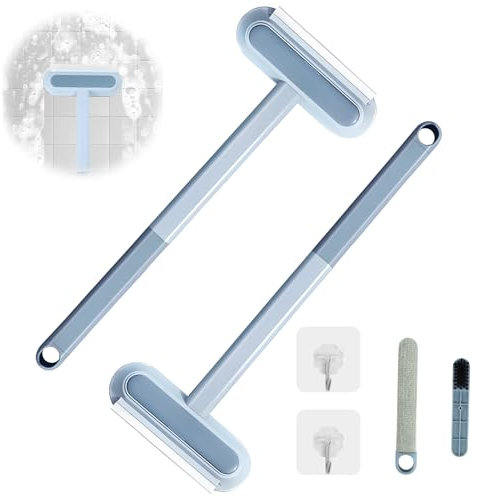 PRZRAO 2 Stück Tierhaarentferner Multifunktion 3 in 1 Langen Griff Fusselrolle mit Versteckter Bürste, Tragbarer Fusselentferner, Fusselbürste für Tierhaar, für Kleidung Teppich Glas Autos