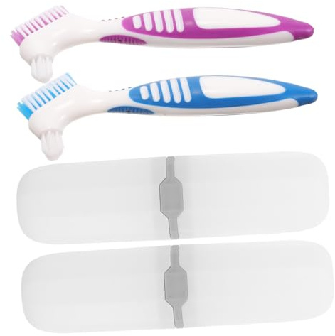 MOLUCKFU Estuche Portátil para Cepillo de Dientes de Plástico, Juego de 2 Piezas Compacto y Multifuncional Adecuado para Viajes y Almacenamiento Práctico