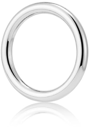 QIUTIMIY 15 st sömlösa svetsade O-ringar, multifunktions-O-ringhårdvara för hantverk hundhalsband makraméringar, SILVER, 25mm