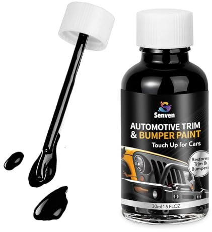 Car Black Paint Touch Up Cars Scratch Repair for Vehicles, Bumper Rim High-Gloss Black Paint Pen 30ML Quick Drying Automotive Scratch Repair, Non-toxic 1.5 oz Easy to Use