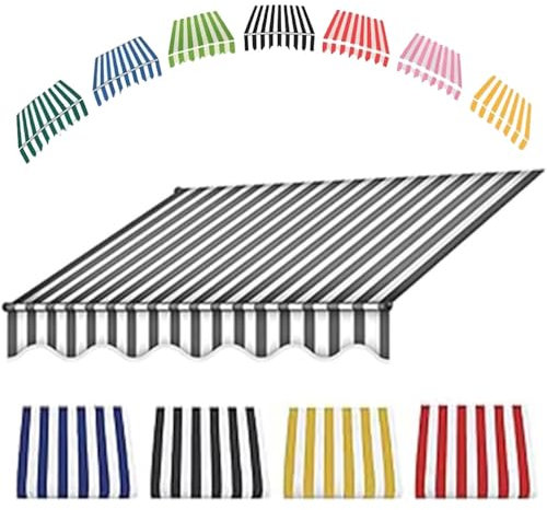 YHDMDQ Tessuto di Ricambio per Tenda da Sole A Bracci 450x200cm Telo di Ricambio in Tessuto per Tenda Parasole Anti UV Copertura Superiore di Ricambio per Tenda Sole Esterno(Gray,5x1.5m/16x5ft)