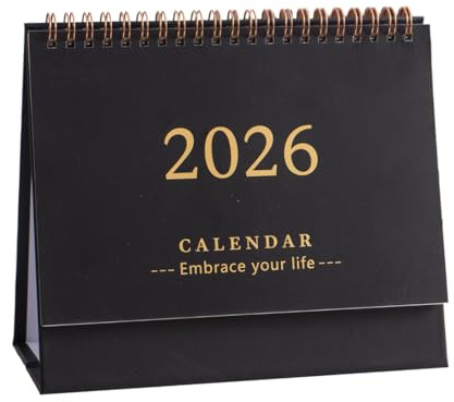 ZORVYN 1 Pièce Calendrier de table 2026, Calendrier de juillet 2025 à décembre 2026,Calendrier de table à poser,2026 Ephemeride,2026 Calendrier Bureau
