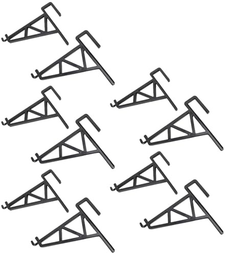 Xiuganpo Outil Apicole Léger, Cadre de Ruche, Cintre en Plastique, Fournitures pour Apiculteurs Agricoles, 10 Pièces (Black)