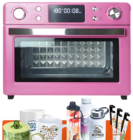 1400W sublimeringsugn med digital display, 360° luftcirkulationsvärme, 16L/30L lätt varmluftsugn, med skyddshandskar, bärbar varmluftsugn 30L