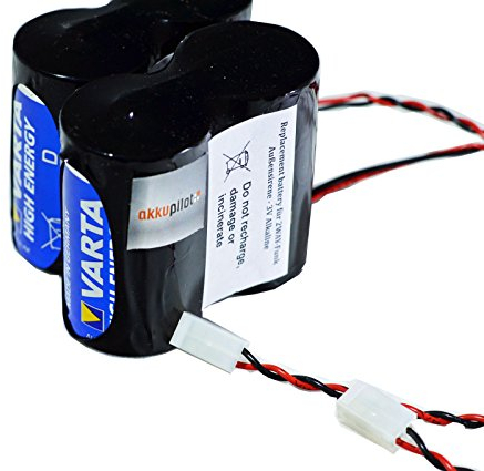 akkupilot Ersatzbatterie kompatibel zu ABUS FU2986 kompatibel für 2WAY-Funk-Außensirene