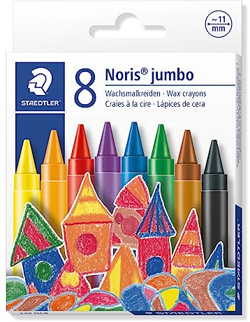 STAEDTLER 229 NC8 jumbo Wachsmalkreiden Noris Club, 8 Stück im Kartonetui