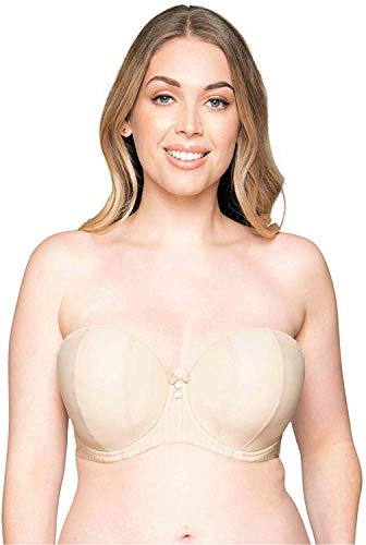 Curvy Kate Women Luxe Strapless Multiway Everyday Bra, Beige (Biscotti), 28D