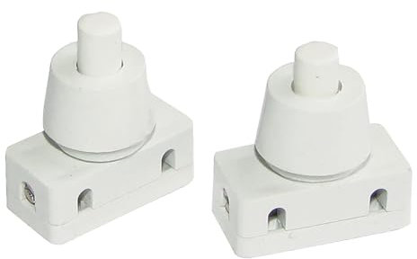 Tibelec 544410 Lot de 2 interrupteurs à encaster blancs