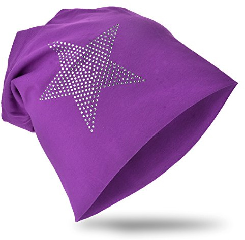 Miobo Cappello Morbido per Bambini Cotone con Strass Stella Orchidea 48