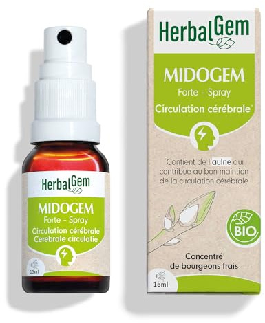HerbalGem|Midogem Forte Spray Bio|Complexe de Gemmothérapie Concentrée|15 ml