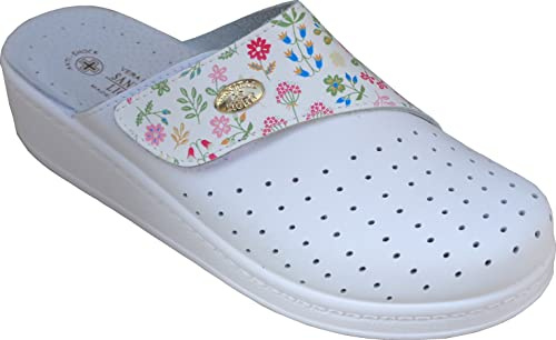 Sanital Light - ZAPATILLA EN CUERO POR LA CASA Cierre de gancho - 4358