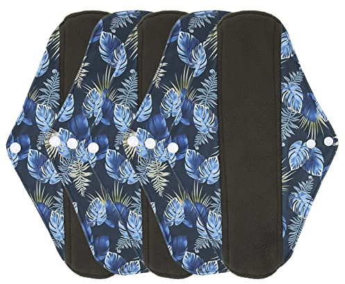 Compresas sanitarias lavables, 5 unidades, reutilizables, de tela, para menstruales, suaves, estampadas, femeninas, para incontinencia ligera para mujeres (G55)