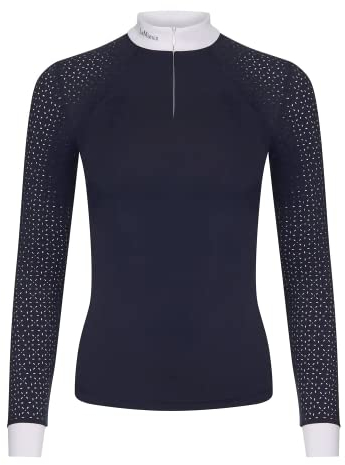LeMieux Reitsport-Shirt für Damen, langärmelig, für Pferdeshow, Wettkampf-Shirts und Reitbekleidung, navy, 38