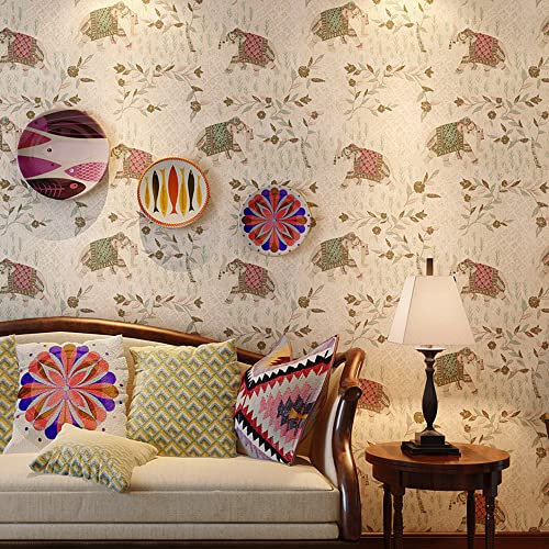 Papel tapiz de elefante retro sala de estar dormitorio fondo pared hotel restaurante papel tapiz de estilo de selva tropical americana