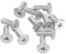 sourcing map M5-0.8 x 12mm 12Pcs Flat Round Head Screws 304 Stainless Steel Phillips Drive Machine Screws Hardware Fastener for Furniture Connection
