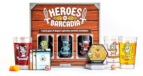 Heroes of BARCADIA Brettspiel: EIN Dungeon Exploration Trinkspiele | Das erste Liquid Life Battle Damage System Brettspiele für Erwachsene | DND-Gameplay mit DND-Würfeln und Getränken