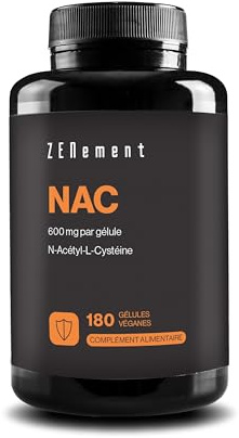 NAC N-Acetil-Cisteína 600 mg - 180 Cápsulas Veganas | Suministro para 6 Meses | Alta Pureza y Biodisponibilidad | Libre de Aditivos | Vegano | Zenement