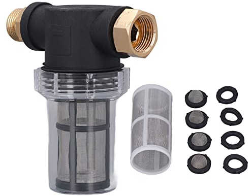 EVGATSAUTO Prefiltro per Lavatrice, Filtro per Tubo da Giardino per Idropulitrice Ingresso Acqua Filtro Sedimenti inPrefiltro Acqua per Sedimenti per Tutta la Casa Filtro Irrigazione Giardino