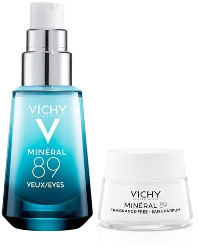 Vichy Mineral 89 Augen 15 ml + GRATIS Mineral 89 72h Feuchtigkeits Boost 15 ml Creme - Stärkende Augenpflege - Mildert