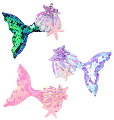 Ragazze Scintillante Mollette Capelli, 3 Pezzi Bambini Scintillante Fermagli Capelli, Cartoon Fermagli Capelli, Scintillante Fermagli Capelli, per Le Bambine Come Regalo Compleanno (B)