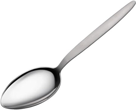CURISEW Chef Kunz Spoon | Silver Stainless Steel 2 Tbsp Basting Spoon, 9 Inch Solid Sauce Spoons, Big Serving Spoons Stainless Steel, Plating & Quenelle & Cooking