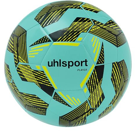 uhlsport Player Fußball Fussball Ball für Erwachsene - Größe 5, grün/schwarz/Fluo gelb