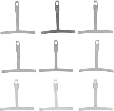 Haosie 9PCS Guitar Radius Gauge, 7.25-20 Inch Guitar Tools, Guitars Action Gauge, for Guitar Bass Bridge Fingerboard Saddle