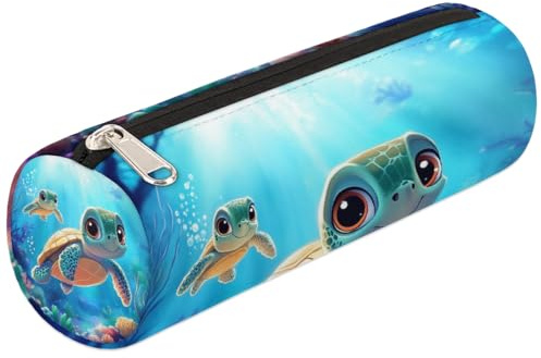 Mexpekil Trousse à crayons motif tortue de mer et océan pour filles et garçons - Petite trousse pour fournitures scolaires pour étudiants et bureau