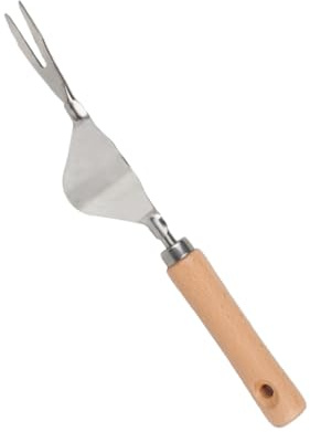 DOITOOL 2pezzi Estrattore in Acciaio Resistente Attrezzo per Trapianto Prato e Agricolo Design Gobbo per Rimuovere Erba Infestante Leggero e Robusto